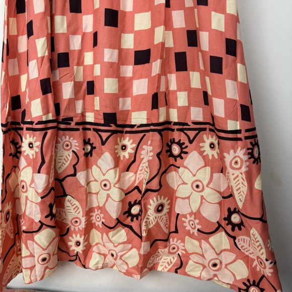 NWT O’neil Dorthie Maxi Dress Sz XS Tie Waist Peach Pink 100% Viscose - Picture 11 of 16